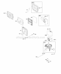 Air Cleaner Diagram and Parts List for 210417-0134-E1  Briggs and Stratton Engine